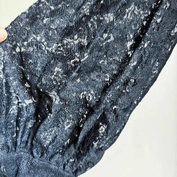 Vintage i.D Hot Couture Black Lace Goth Long Sleeve Blouse M - Picture 2 of 6